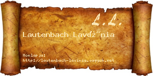 Lautenbach Lavínia névjegykártya